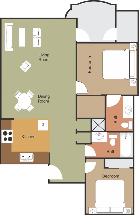 Floor Plans of Bella Vista Apartment Homes in Casa Grande, AZ